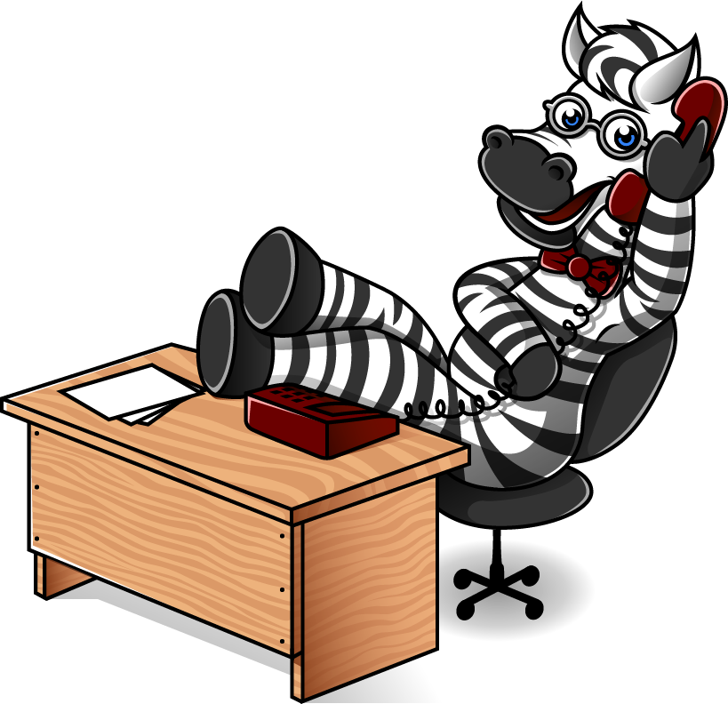 Zondo at his desk taking a call